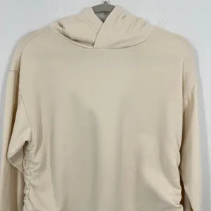 Aerie Women's‎ Size Small Cream Ruched Side Hoodie Sweatshirt Casual Loungewear thumbnail 4
