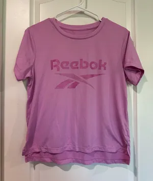 Reebok Pink Short Sleeve Logo Tee / BB34 thumbnail 1