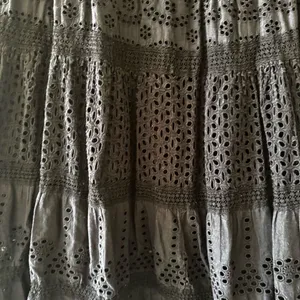 Ralph Lauren Y2K black eyelet tiered lined midi skirt Sz M # 2403 thumbnail 8