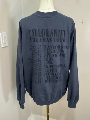 Taylor Swift Eras Tour Blue Crewneck Sweater Size M thumbnail 3
