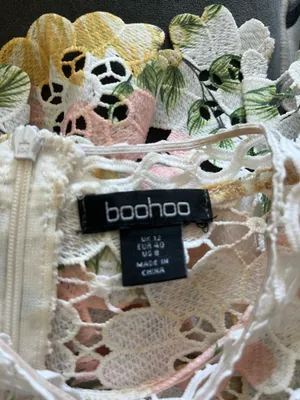 Floral Mini Dress Boohoo Puff Sleeve thumbnail 4