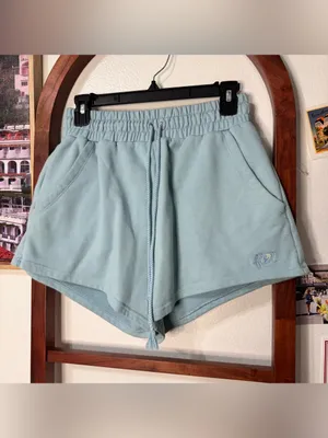 For Love & Lemons Harper Shorts Blue Floral Embroidered thumbnail 3