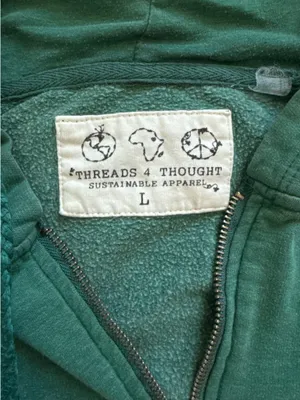 Threads 4 Thought green zip-up thumbnail 2