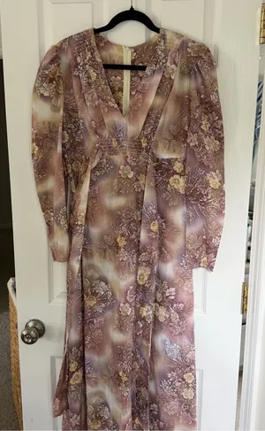 Vintage Handmade Long Sleeve Maxi Dress Size Small/ Medium thumbnail 1