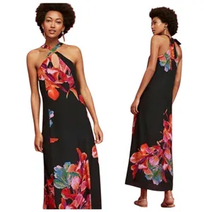 Anthropologie Maeve silk floral maxi dress size Small thumbnail 2