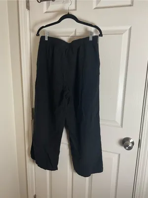 Ambiance Apparel Black Linen Blend Wide Leg Pants Size Large thumbnail 6