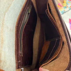 Leather Cowhide Crossbody Bag Gold thumbnail 6