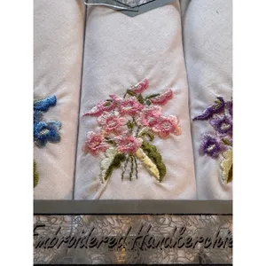 Handkerchief Set · Embroidered Cotton · White Floral · New in Box thumbnail 3