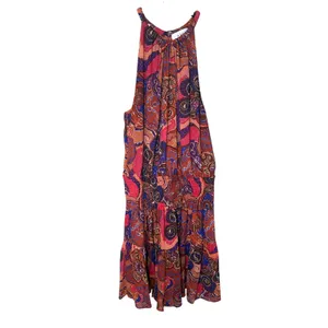 A.L.C. Cory Silk Sleeveless Mini‎ Dress High Neck Pink Cobalt Multi Size 6 thumbnail 2