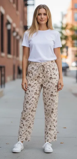 NWT Haven Well Within X Nordstrom 100% Organic Cotton Floral Lounge Pants Size M thumbnail 1