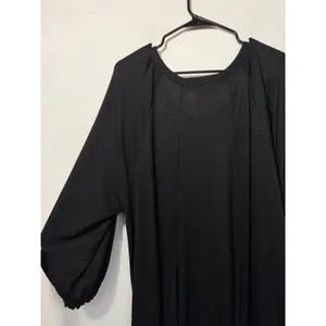 Natural Life ONE SIZE Black Dress 1/4 Length Sleeves Swing Dress thumbnail 7