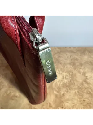 Vintage HOBO International Red Leather Shoulder Bag Tote Purse Minimalist Y2K thumbnail 5