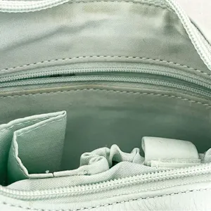 STONE MOUNTAIN Green Soft Leather Adjustable Strap Zipper Closure Shoulder Bag thumbnail 12