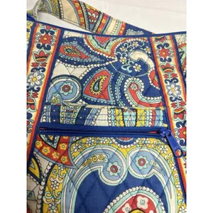 Vera Bradley Crossbody Bag Paisley Floral Quilted‎ Cotton Purse Adjustable Strap thumbnail 4