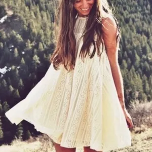 Free People Tu-Es-La Lace Sleeveless Mini Dress XS thumbnail 2