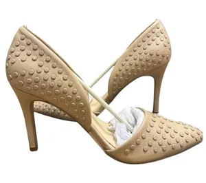 French Connection Studded d'Orsay Heels 6.5 Forever Cement NIB thumbnail 1
