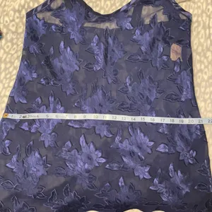 Vintage Angelique sheer floral silky nightgown thumbnail 9