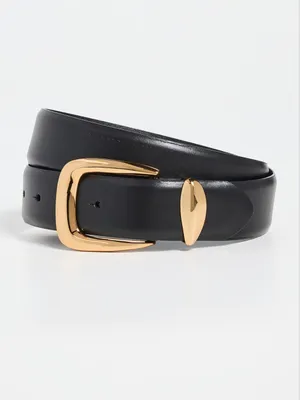 Madewell Black Leather Chunky Waist Belt thumbnail 2