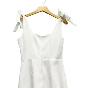 Lulus Your Sweetie Square Neck White Tie-Strap Mini Dress size M NWT thumbnail 5