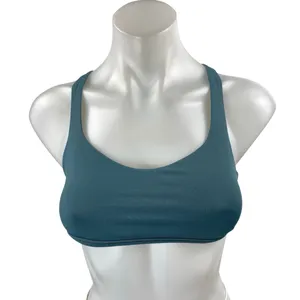 Lululemon Free To Be Blue Strappy Yoga Workout Athletic Sports Bra Crop Top 4 thumbnail 1