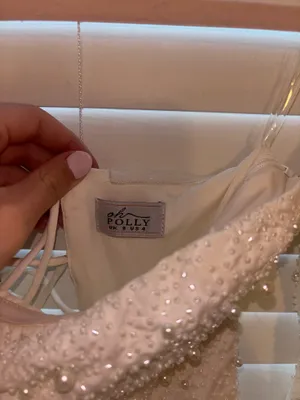 Oh Polly Mini Dress Embellished Long Sleeve White thumbnail 5