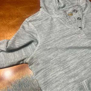 Carhartt Pullover hoodie large gray white Heather thumbnail 7