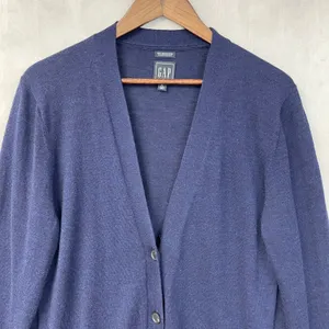 GAP Womens Merino Wool Cardigan Sweater Size XL Tall Academia Preppy Layer thumbnail 3