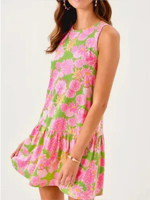Lilly Pulitzer Dixi Swing Dress Seaside Garden Fit Size Medium (Tag L) - PTP 18” thumbnail 13