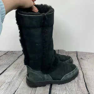 UGG Sundance II Revival Black Tall Boots size 7W thumbnail 4