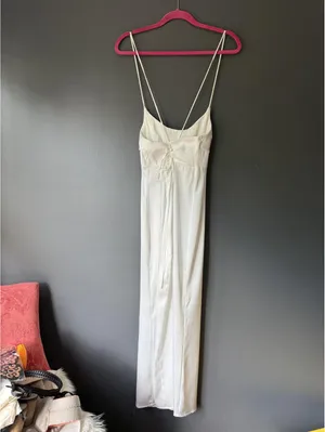 Hello Molly Elegant White Spaghetti Strap Maxi Dress thumbnail 2