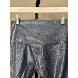Lululemon Align High-Rise Ribbed Pant 28" *Shine Size 6 Radiate Foil Print Black thumbnail 4