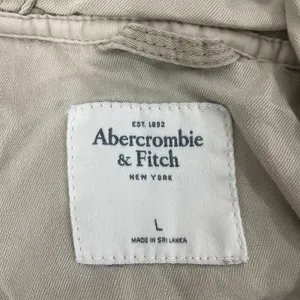 Abercrombie & Fitch Safari Jacket Women L Tan Lightweight Utility Full Zip thumbnail 4