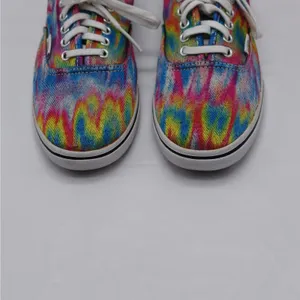 Y2K Vans Rainbow Tie-Dye Canvas Sneakers Women's 7 Skater Preppy Casual Shoes thumbnail 4