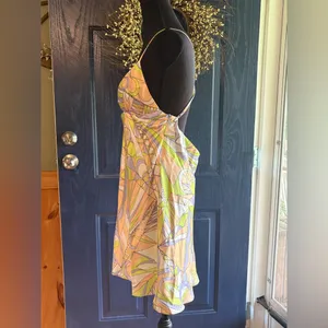Zara Multicolor Cutout Backless Side Zip Dress size L thumbnail 3