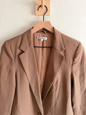Reformation Major Camel Blazer Size S thumbnail 4