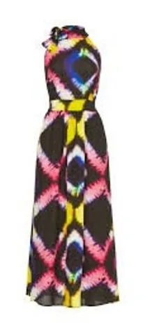 Busayo Collective Maxi Dress Womens 2 Multi Tie Dye Halter‎ Neck Bow Boho Summer thumbnail 1