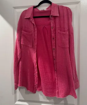 pink oversized button up Size L thumbnail 1
