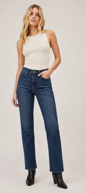 Reformation Jax Stretch High Rise Straight Jeans Size 26 thumbnail 1