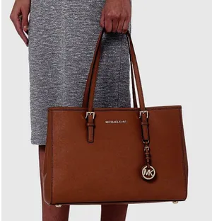 Michael Kors Jet Set Saffiano Leather Tote Bag Luggage Large Big Shoulder Purse thumbnail 4