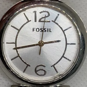 Fossil women’s watch 32mm round quartz analog BQ1600 all stainless steel running thumbnail 3