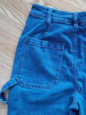 On 34th Womens 4/27 (24W x 26L) Barrel Leg High Rise Stretch Blue Denim Jeans thumbnail 7
