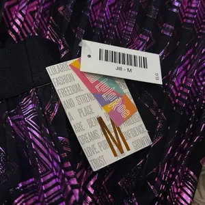 NWT LuLaRoe Jill skirt in a metallic violet medium thumbnail 2
