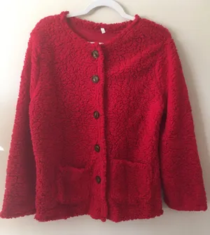 Red Sweater/Cardigan, XXL thumbnail 3