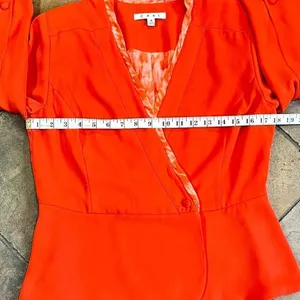 CAbi Orange Wrap Blazer Jane Jacket Size 4 thumbnail 7