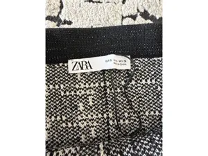 ZARA Black White Knit A Line Skirt Size Small NEW NWOT thumbnail 2
