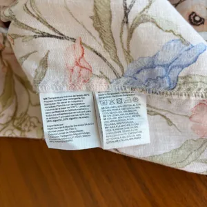 H&M Floral Linen Button Down M Long Sleeve Cottage Garden Preppy Grandma Chic thumbnail 6