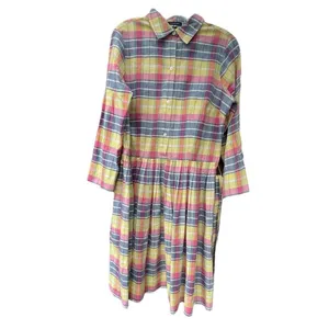 Lands’ End size 12 retro styled plaid dress. 100% cotton. thumbnail 2