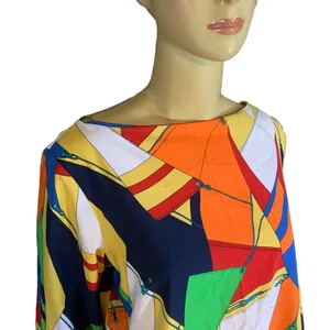 Lauren Ralph Lauren Bright Multi-Color "Sails" Nautical Theme Tunic Top (L) thumbnail 7