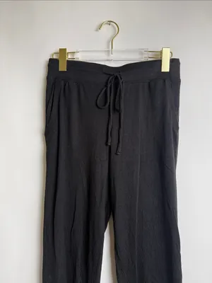 Z Supply Jill Marled Black Joggers Knit Pants Drawstring Lounge Size Small thumbnail 5