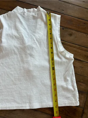 AMO Denim Aviva Tank Top White Cotton S thumbnail 10